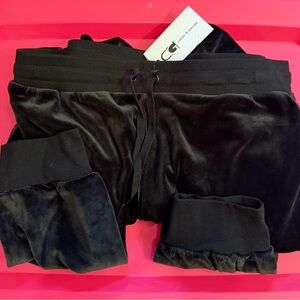 Black Velvet Jogger Pants